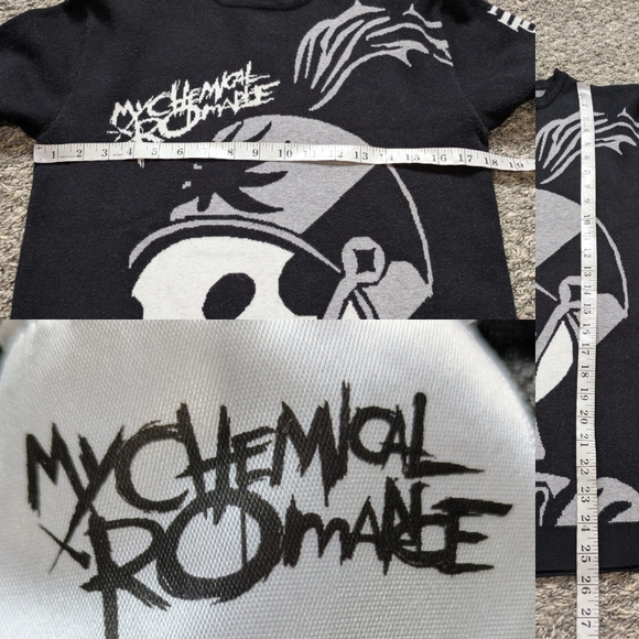 My Chemical Romance The Black Parade Black White Long Sleeve Sweater S - Picture 7 of 7